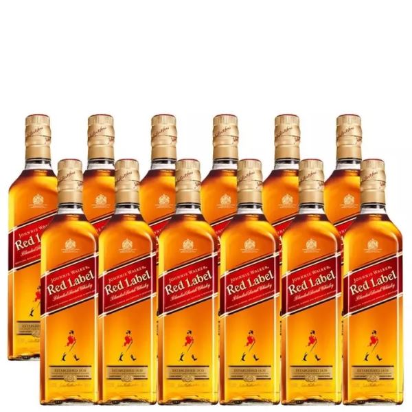 WHISKY JOHNNIE WALKER RED CAIXA 12X1000ML DLP Distribuidora