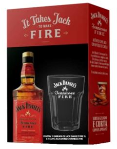 LICOR WHISKEY JACK DANIELS FIRE PACK COPOS 1X1000ML
