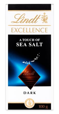 CHOCOLATE LINDT EXCELLENCE DARK SEA SALT 1X100GR