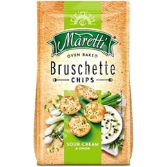 BRUSCHETTE CHIPS SOUR CREAM E ONION 1X85GRS