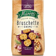 BRUSCHETTE CHIPS SLOW ROASTED GARLIC 1X85GRS
