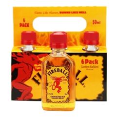 LICOR FIREBALL PACK 6 MINI   6X50ML