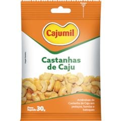 CASTANHA DE CAJU CAJUMIL TORRADAS E SALGADAS 1X30GRS