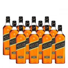 WHISKY JOHNNIE WALKER BLACK LABEL CAIXA 12X1000ML
