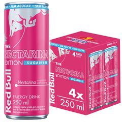 RED BULL NECTARINA ED SUGARFREE 4PACKS 4X250ML