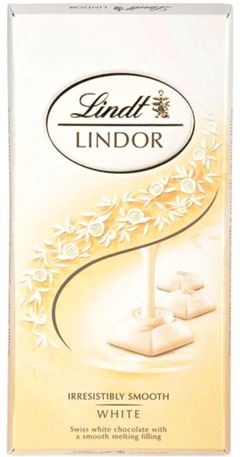 CHOCOLATE SWISS LINDT LINDOR WHITE 100GRS