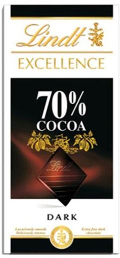 CHOCOLATE LINDT EXCELLENCE 70 COCOA DARK 100G