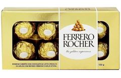 CHOCOLATE FERRERO ROCHER CX 8UN 100GRS